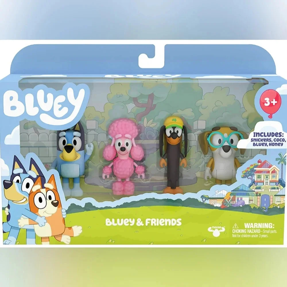 Bluey Cartoon Bluey and Friends Bluey, Snickers, Coco, Honey NWT